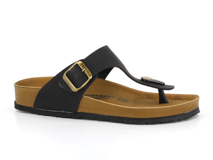 Mulex Zenne 1251 Birken Evalı Kutulu Parmak Arası Terlik Siyah - 1