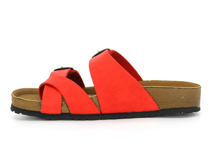 Mulex Zenne 1253 Birken Monta Geçmeli Baş Parmak Arası Terlik Kırmızı - Mulex (1)