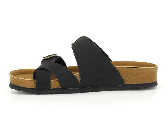 Mulex Zenne 1253 Birken Monta Geçmeli Baş Parmak Arası Terlik Siyah - 2