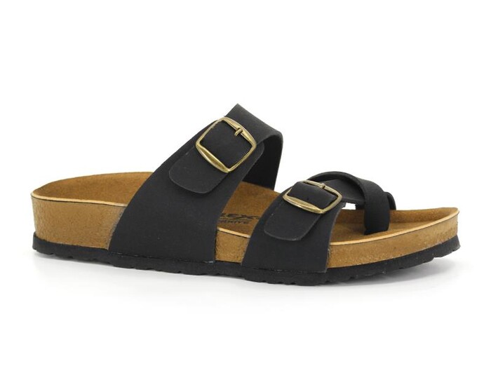 Mulex Zenne 1253 Birken Monta Geçmeli Baş Parmak Arası Terlik Siyah - 6