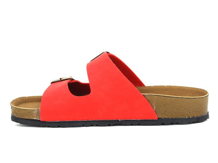 Mulex Zenne 1256 Birken Çift Toka Evalı Kutulu Günlük Terlik Kırmızı - Mulex (1)