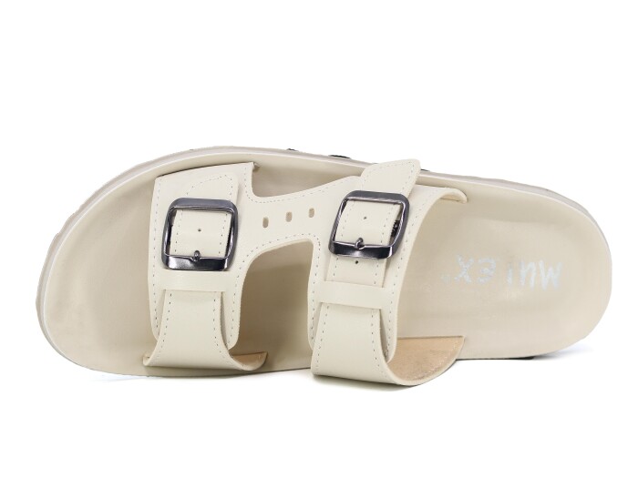 Mulex Zenne 1501 Kutulu Günlük Terlik Bej - Mulex (1)