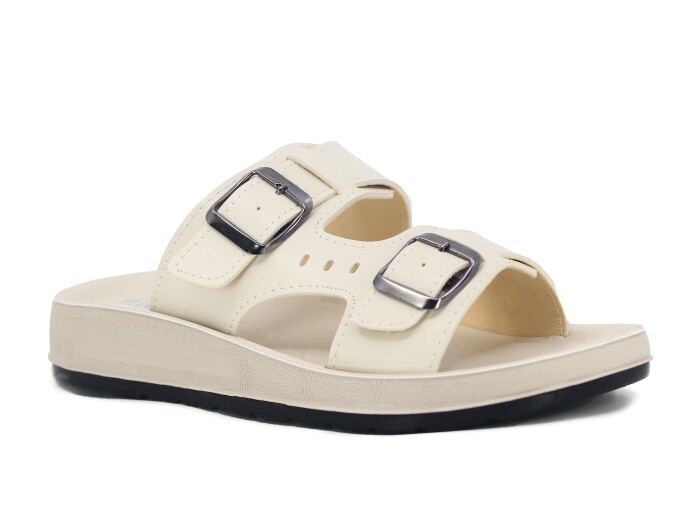 Mulex Zenne 1501 Kutulu Günlük Terlik Bej - Mulex