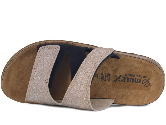 Mulex Zenne 1502 Çift Bant Enj. Kutulu Günlük Terlik Bakır - 2