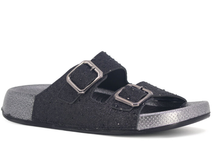 Mulex Zenne 1601 Çift Toka Kutulu Günlük Terlik Siyah - 1