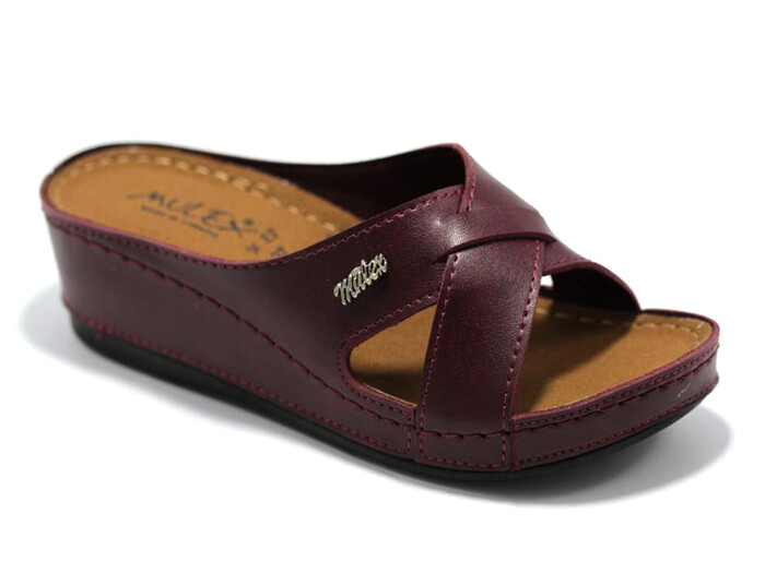 Mulex Zenne 1852 Monta Çapraz Günlük Terlik Bordo 