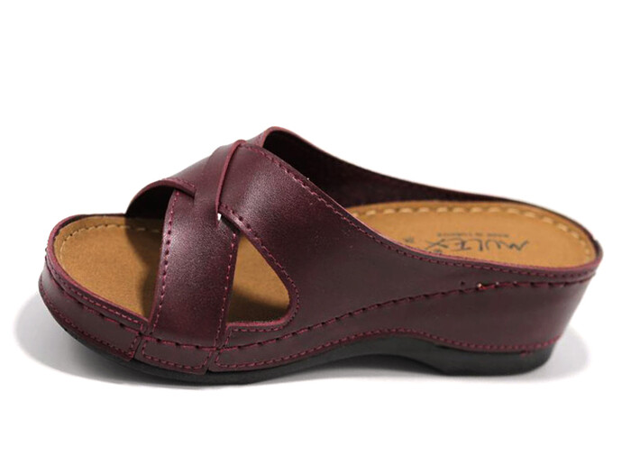 Mulex Zenne 1852 Monta Çapraz Günlük Terlik Bordo - 2