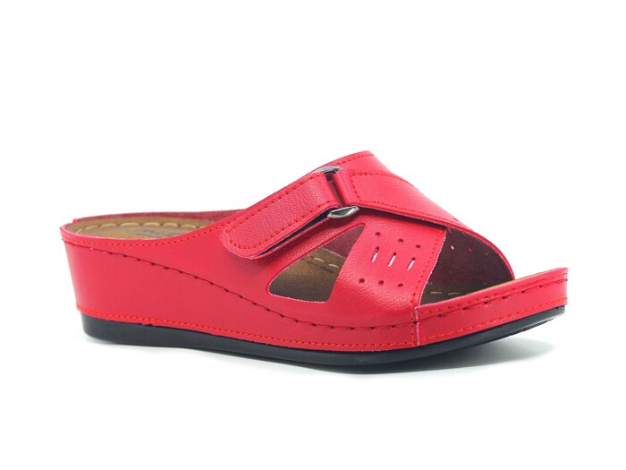Mulex Zenne 1858 Monta Cırtlı Günlük Terlik Kırmızı - Mulex