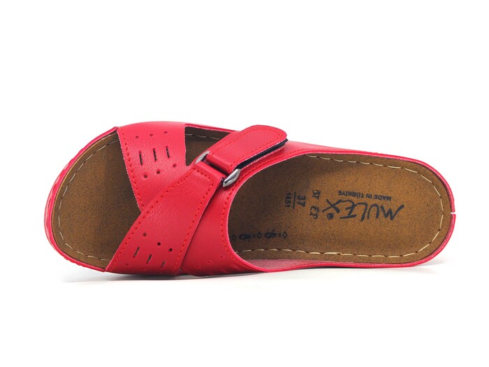 Mulex Zenne 1858 Monta Cırtlı Günlük Terlik Kırmızı - Mulex (1)
