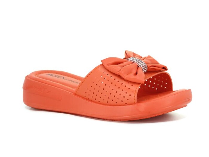 Mulex Zenne 1903 Fiyonklu Taşlı Kutulu Günlük Terlik Nar Çiçeği - Mulex