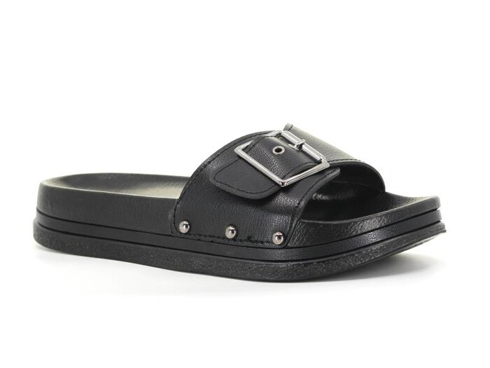 Mulex Zenne 2251 Yumuşak Taban Tek Toka Kutulu Günlük Terlik Siyah - 1