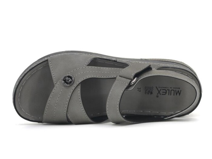 Mulex Zenne 2401 Monta Cırtlı Sandalet Gri - Mulex (1)