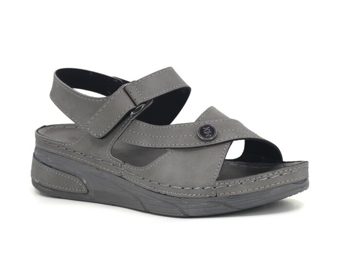 Mulex Zenne 2401 Monta Cırtlı Sandalet Gri - Mulex