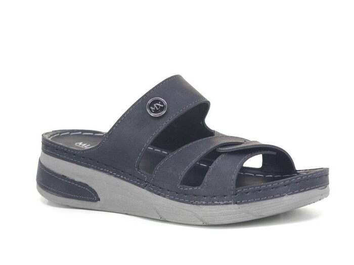 Mulex Zenne 2403 Monta Geçmeli Spor Taban Günlük Terlik Siyah - Mulex