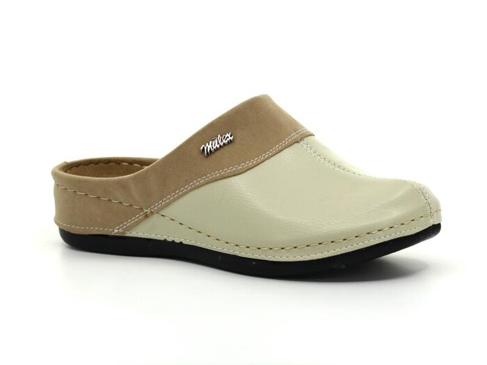Mulex Zenne 2551 Yakalı Kışlık Kapalı Terlik Bej 