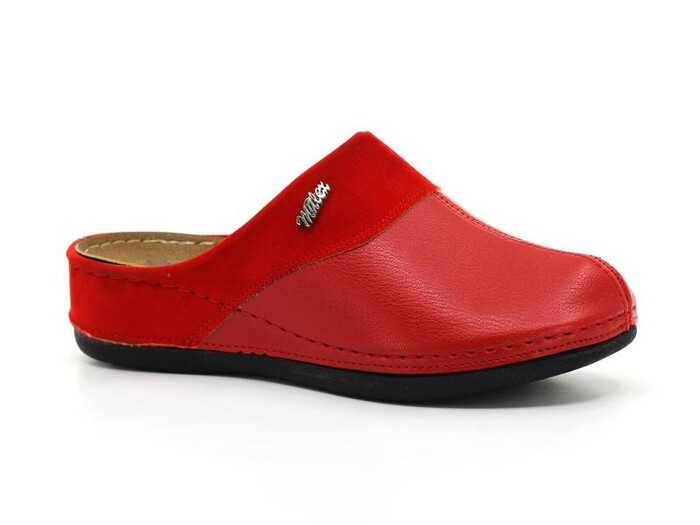 Mulex Zenne 2551 Yakalı Kışlık Kapalı Terlik Kırmızı - 1