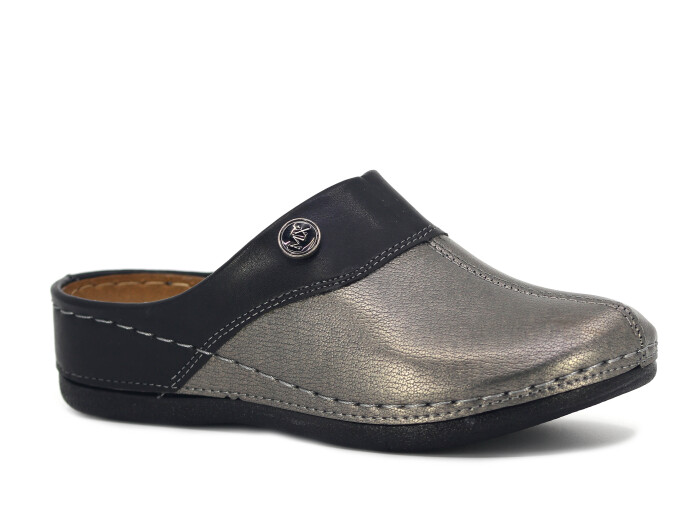 Mulex Zenne 2551 Yakalı Kışlık Kapalı Terlik Platin - 1