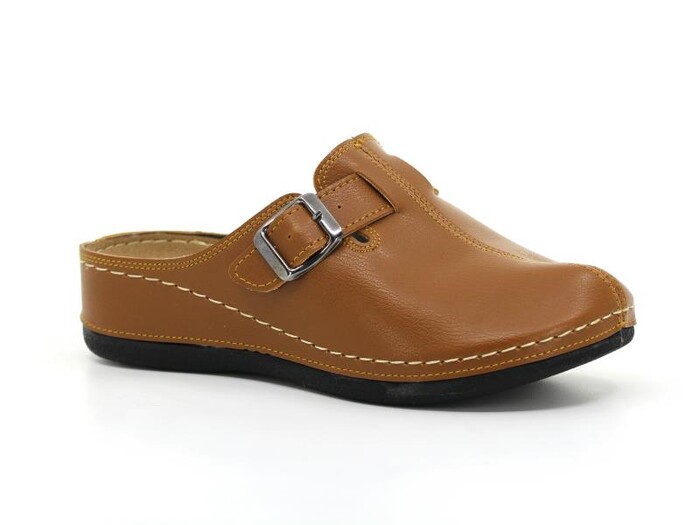 Mulex Zenne 2553 Tokalı Kışlık Burnu Kapalı Terlik Taba - Mulex