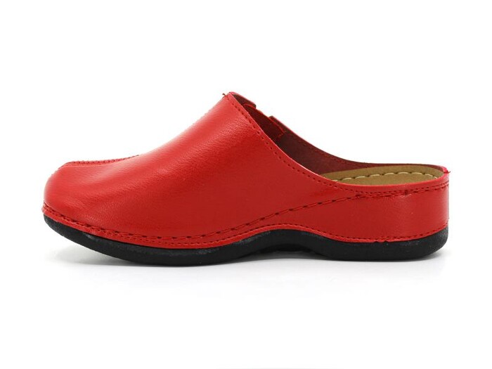 Mulex Zenne 2556 Lastikli Tokalı Kışlık Burnu Kapalı Terlik Kırmızı - Mulex (1)