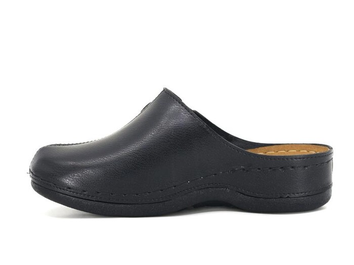 Mulex Zenne 2556 Lastikli Tokalı Kışlık Burnu Kapalı Terlik Siyah - Mulex (1)