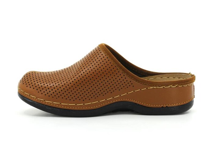 Mulex Zenne 2559 Delikli Kışlık Burnu Kapalı Terlik Taba - 2