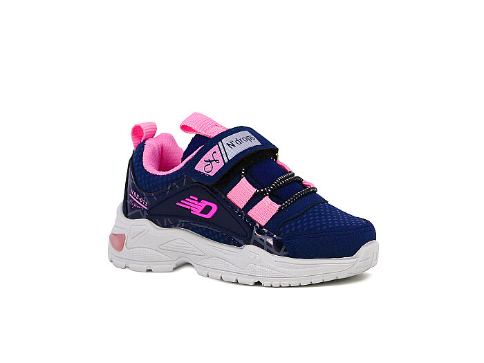 Ndrops Bebe 013 Cilt Spor Ayakkabı Lacivert - Pembe - Mavi - Ndrops