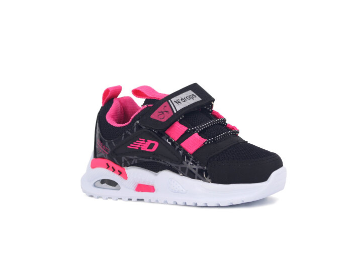 Ndrops Bebe 026 Anorak Spor Ayakkabı Siyah - Fuşya - Ndrops