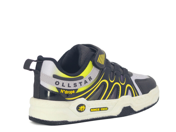 Ndrops Filet 020 Cilt Spor Ayakkabı Siyah - Sarı - 3