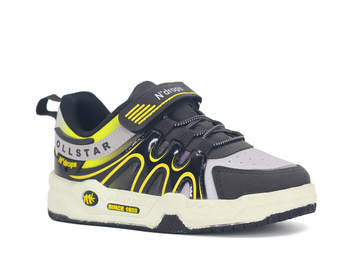 Ndrops Filet 020 Cilt Spor Ayakkabı Siyah - Sarı - 1