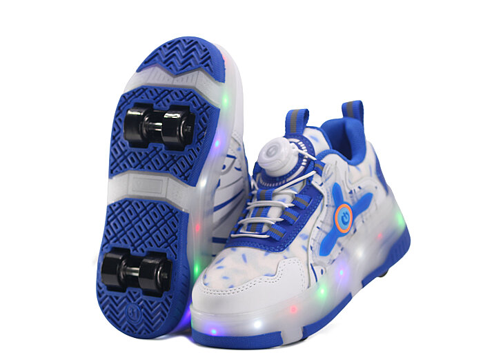 Ndrops Filet 034-P Patenli Spor Ayakkabı Beyaz - Saks Mavi - 3