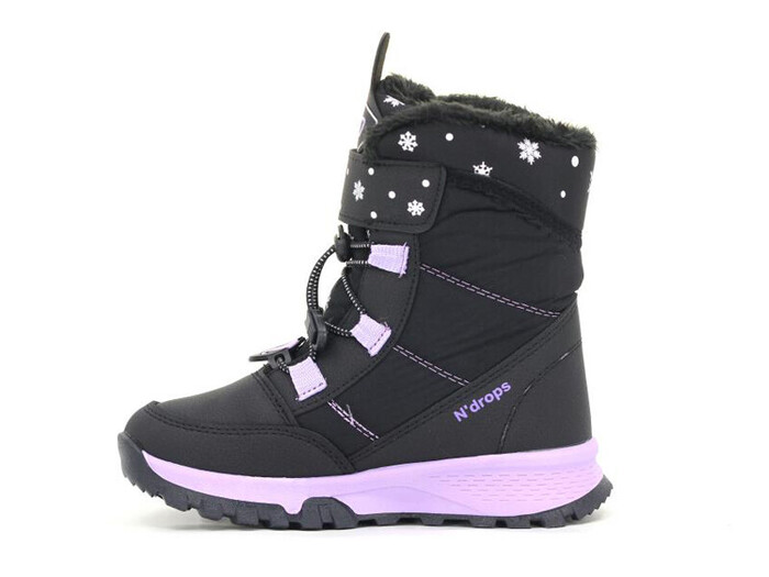 Ndrops Patik 014 Kar Bot Siyah - Lila - Ndrops (1)