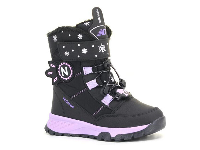 Ndrops Patik 014 Kar Bot Siyah - Lila