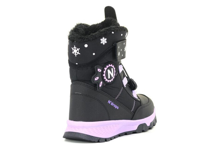 Ndrops Patik 014 Kar Bot Siyah - Lila - 3