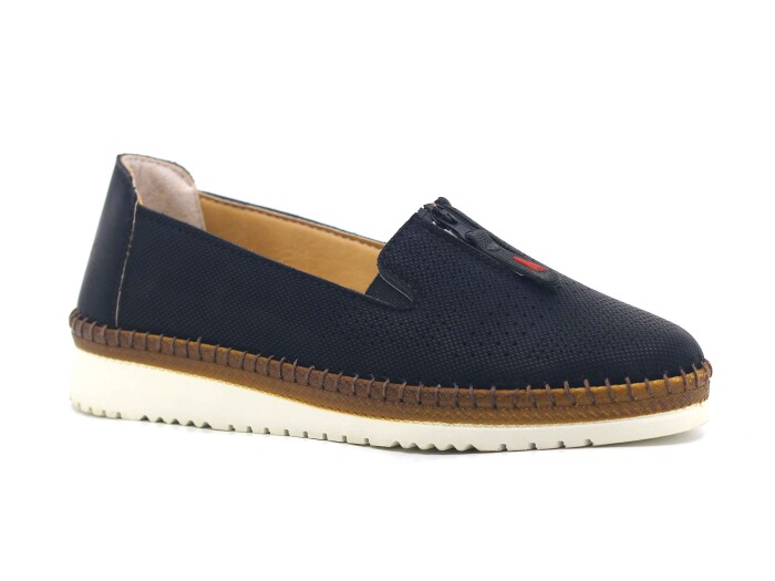 Neka Zenne 2025 Saraçlı Anne Ayakkabısı Siyah Fermuarlı - Neka