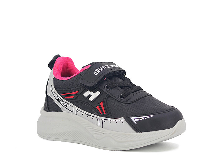 New Hunter Patik 252 Cilt Spor Ayakkabı Siyah - Fuşya - 1