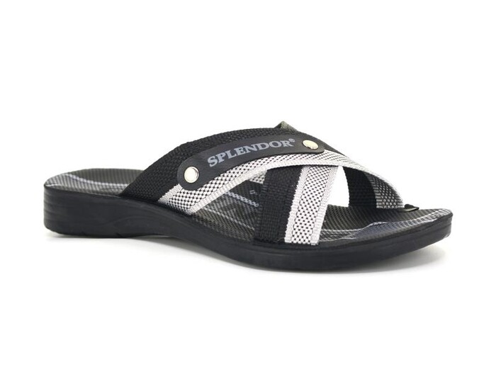 Nitmax Garson 5051 Halatlı Çapraz Günlük Terlik Siyah - Beyaz - 1