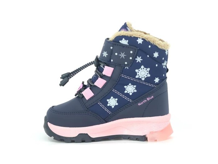 North Blue Bebe 016 Işıklı Bot Lacivert - Pembe - Thumbnail