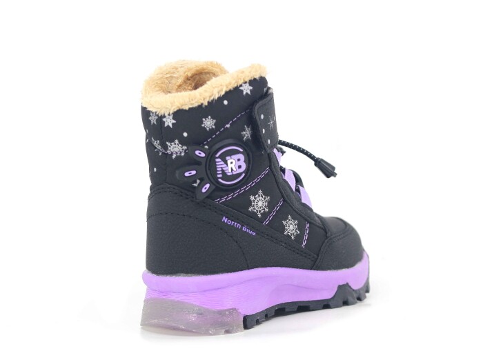 North Blue Bebe 016 Işıklı Bot Siyah - Lila - 3