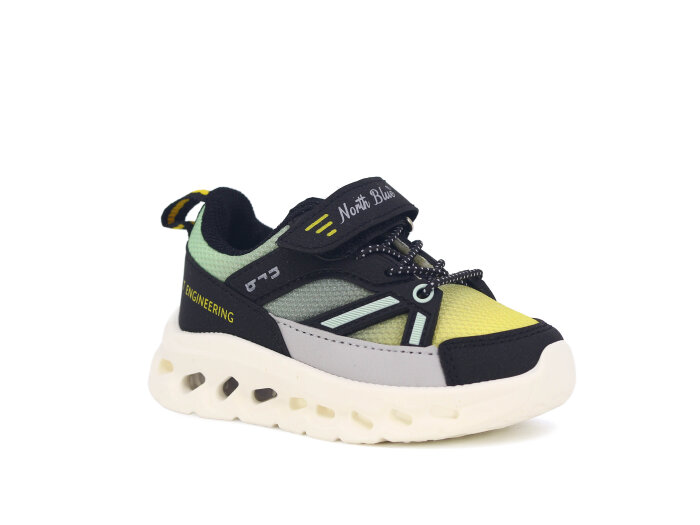 North Blue Bebe 134 Anorak Spor Ayakkabı Siyah - Sarı - Yeşil - 1