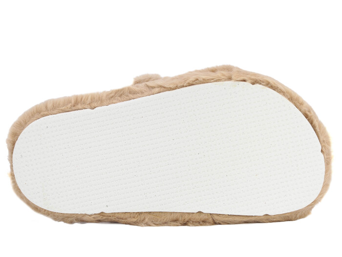 Olgun Zenne Peluş Kapalı Kışlık Ev Terliği Bej - 3