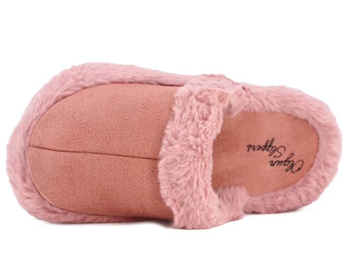 Olgun Zenne Peluş Kapalı Kışlık Ev Terliği Pembe - 2