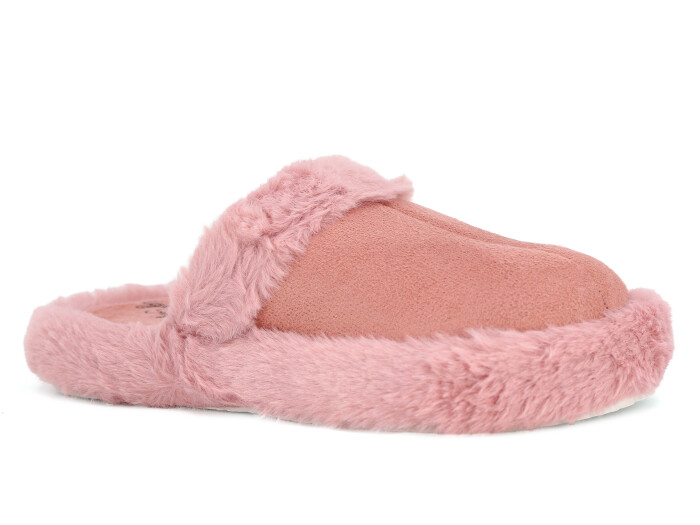 Olgun Zenne Peluş Kapalı Kışlık Ev Terliği Pembe - Olgun