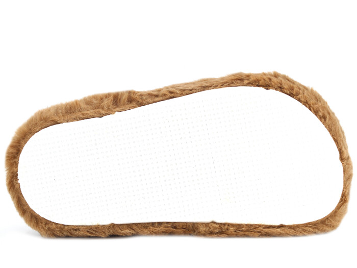 Olgun Zenne Peluş Kapalı Kışlık Ev Terliği Taba - 3