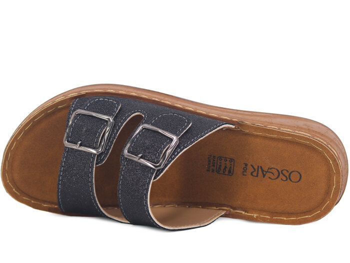 Oscar Zenne Z-354 Çift Toka Günlük Terlik Siyah - Oscar (1)