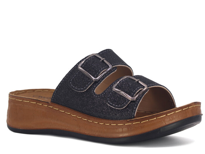 Oscar Zenne Z-354 Çift Toka Günlük Terlik Siyah - Oscar