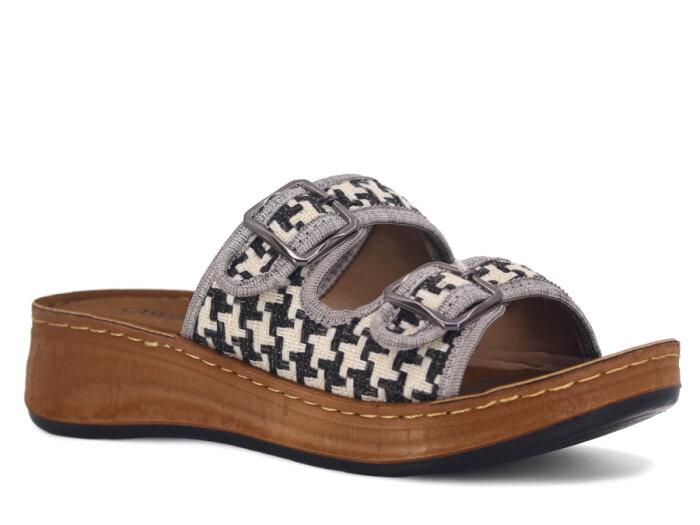 Oscar Zenne Z-367-1 Çift Toka Günlük Terlik Siyah - 1