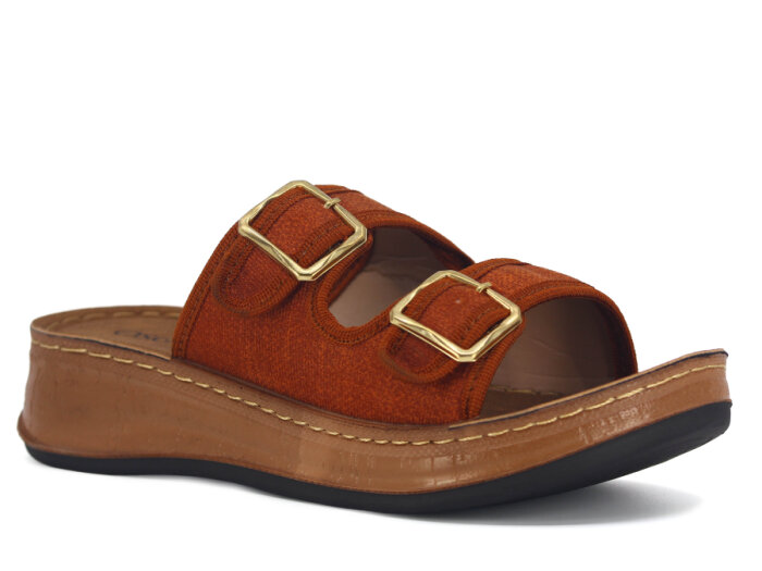 Oscar Zenne Z-367-3 Çift Toka Günlük Terlik Kermit - 1