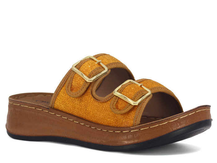 Oscar Zenne Z-367-3 Çift Toka Günlük Terlik Taba - Oscar