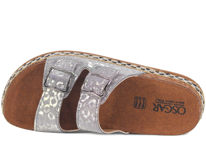 Oscar Zenne Z-456-3 Çift Toka Günlük Terlik Füme - 1