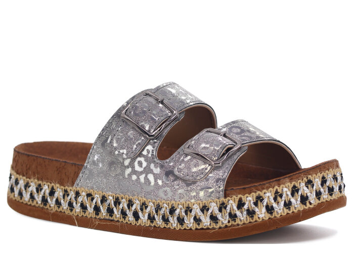 Oscar Zenne Z-456-3 Çift Toka Günlük Terlik Füme - 3